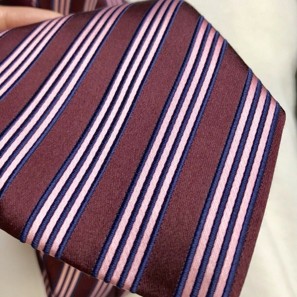 Ermenegildo Zegna Tie - Pink/Navy/Maroon pattern - Picture 2 of 5